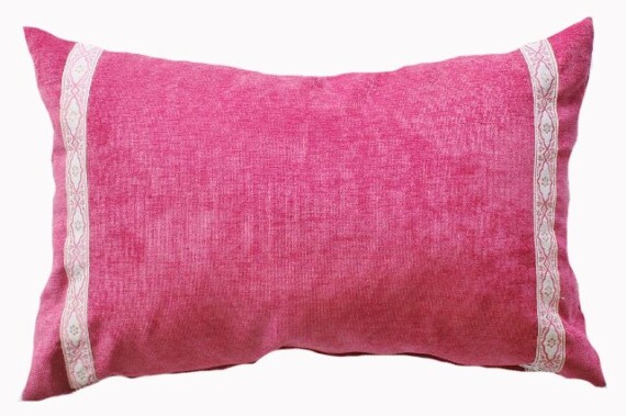 Pink Gypsy Velvet Lumber Indoor Cushion Cover