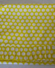 Yellow Spot Ruffle Hand Printed Tea Towel, Guest Towel, Hand Towel Bungalow Living Australia